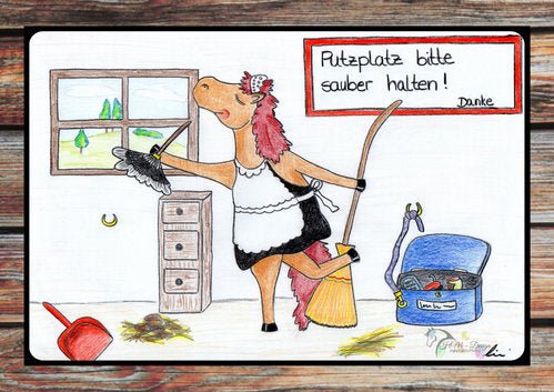 Warnschild " Putzplatz"