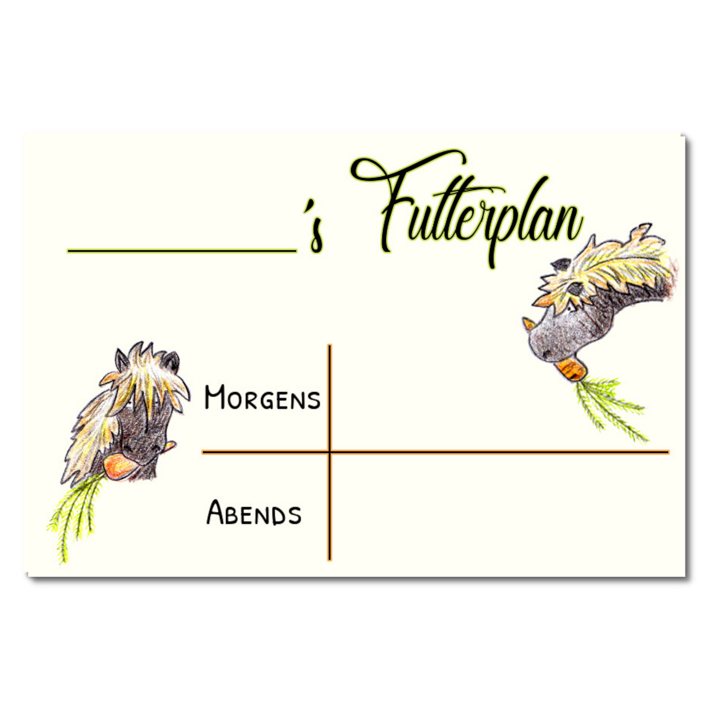 Futterplan "Whiteboard Standard"