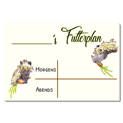 Futterplan "Whiteboard Standard"