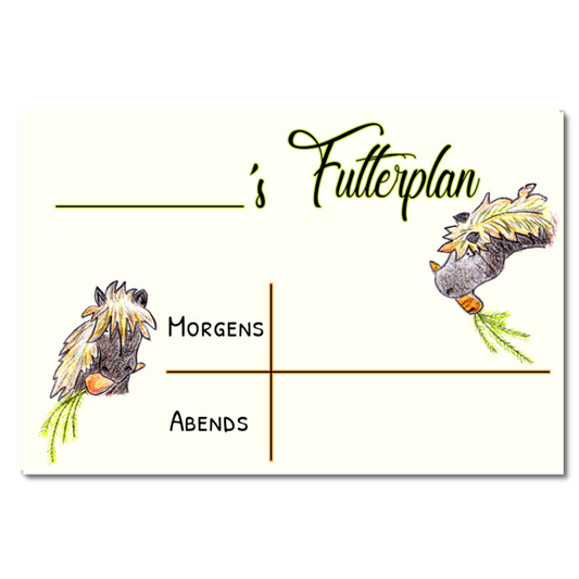 Futterplan "Whiteboard Standard"