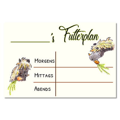 Futterplan "Whiteboard Standard"
