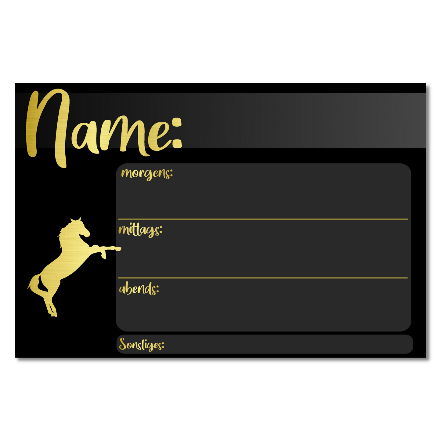 Futterplan "Black and Gold"