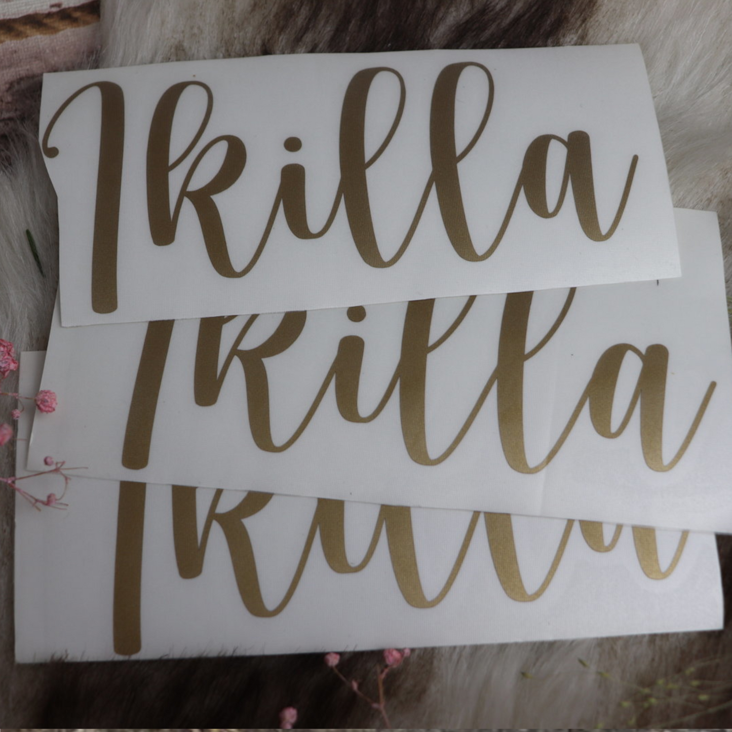 Textaufkleber "individuell"