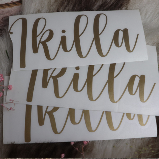 Textaufkleber "individuell"